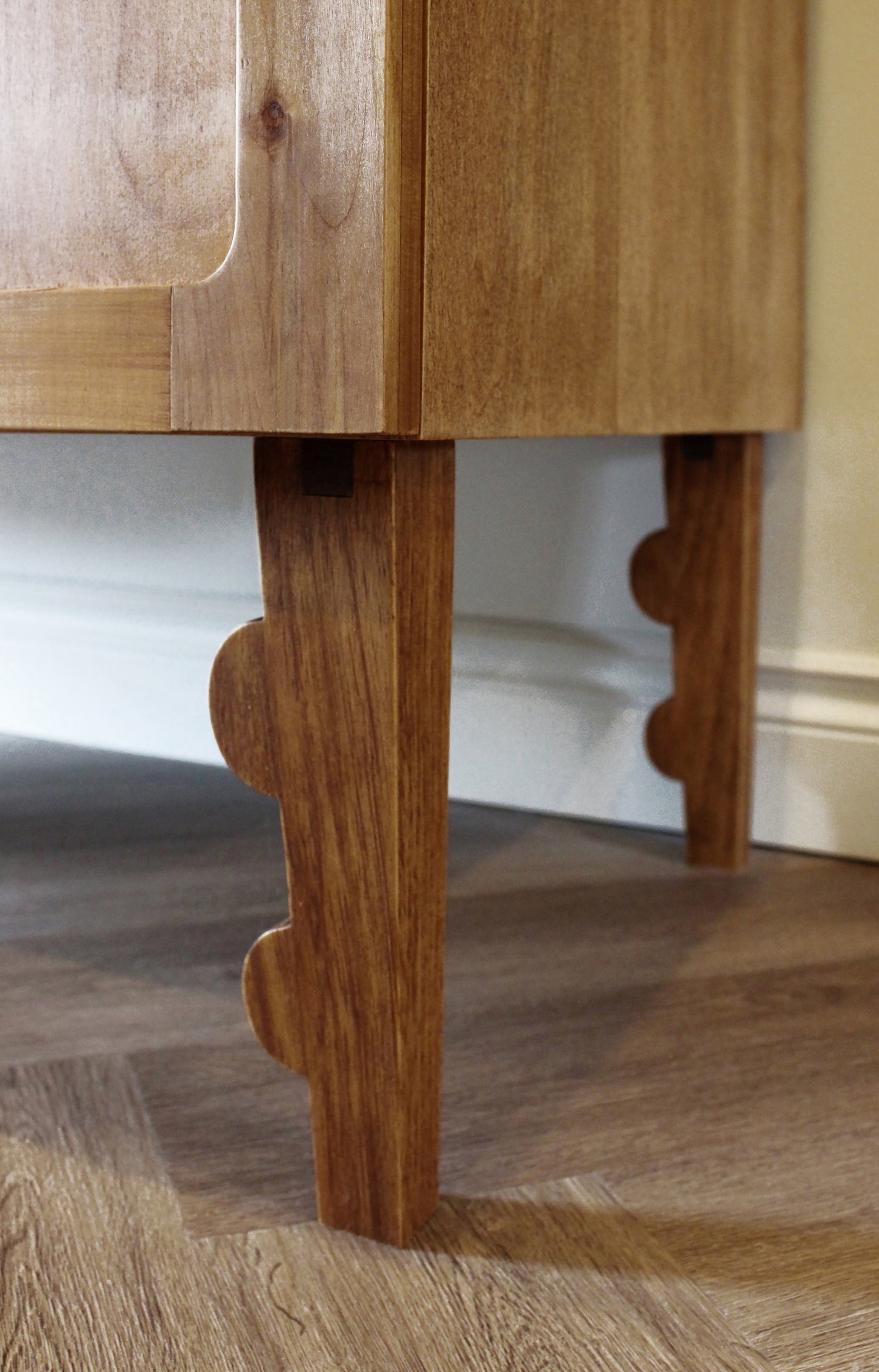 Clovelea Tea Hutch by Studio Hinterland, leg detail