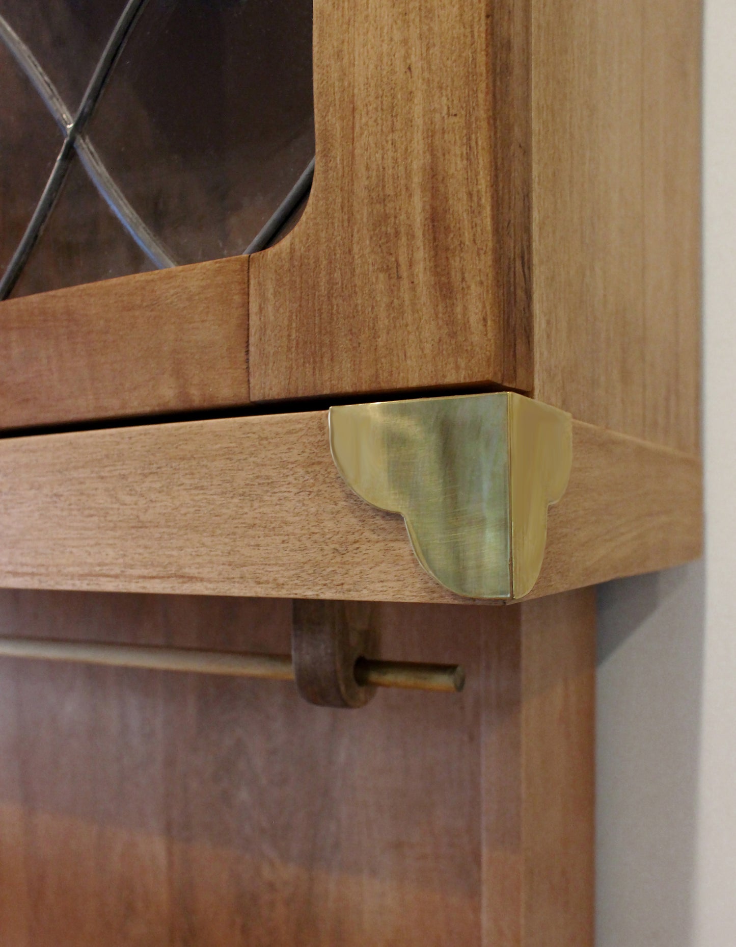 Clovelea Tea Hutch by Studio Hinterland, brass clover detail
