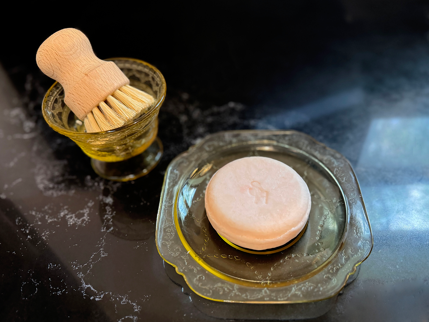 Avalon Dish Soap Bar and Brush by Studio Hinterland