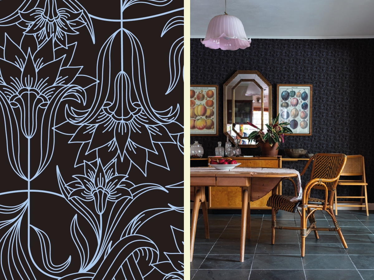 Petite Mirroring Marigolds wallpaper