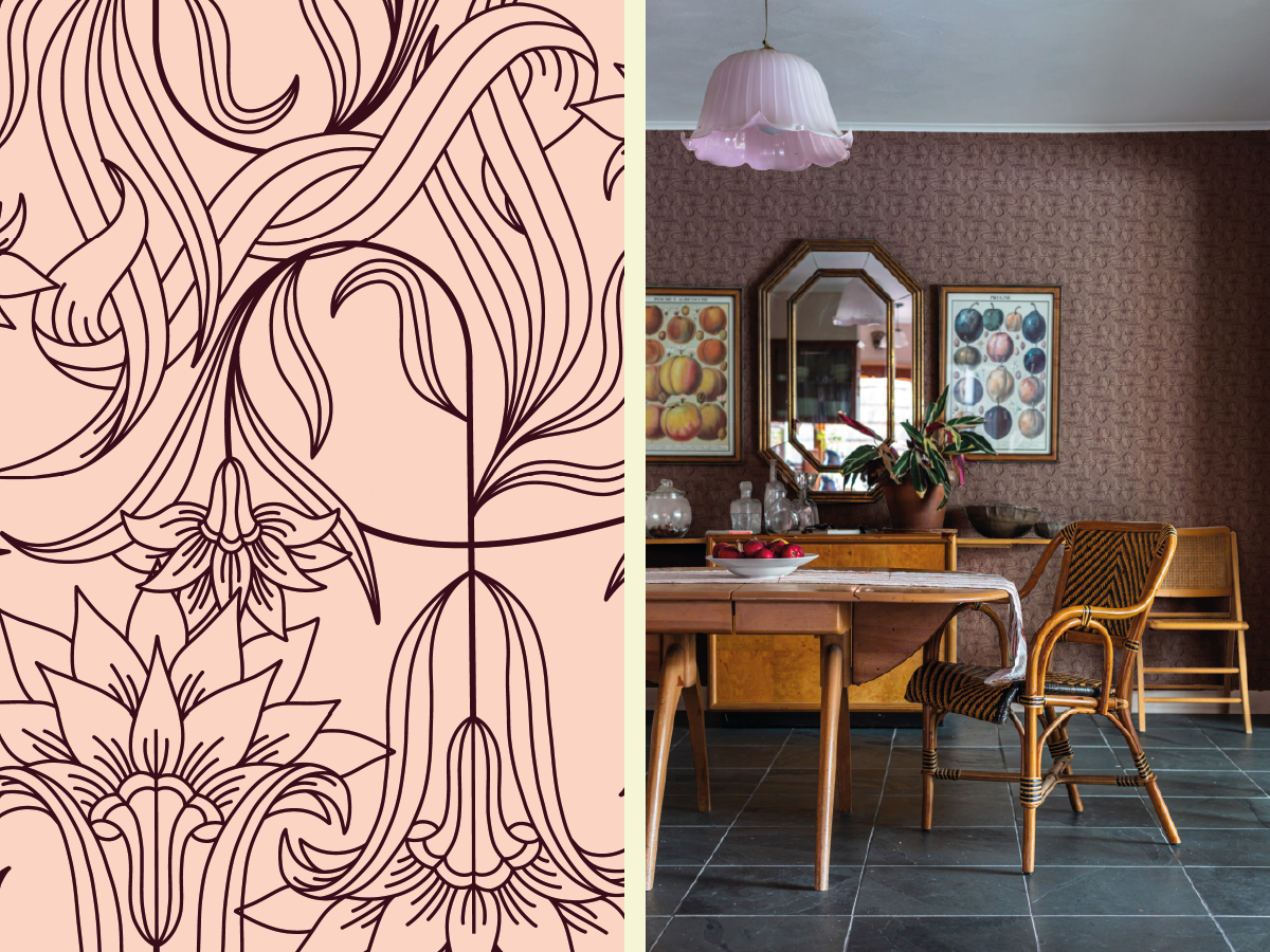 Petite Mirroring Marigolds wallpaper