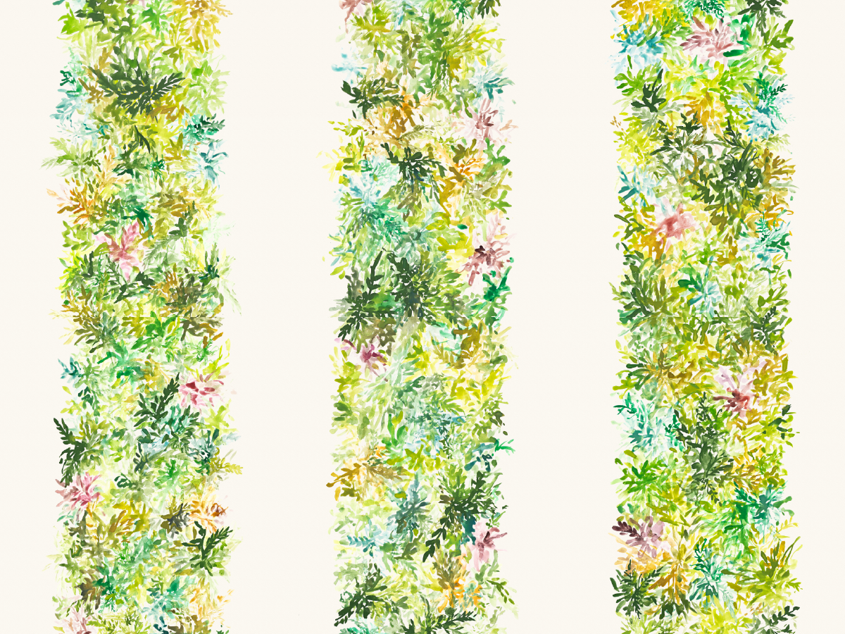 Botanical Stripe Wallpaper
