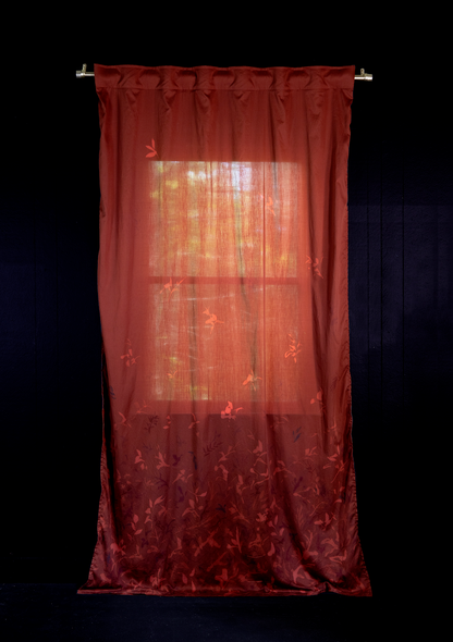 A Single Botanical Ombre Curtain