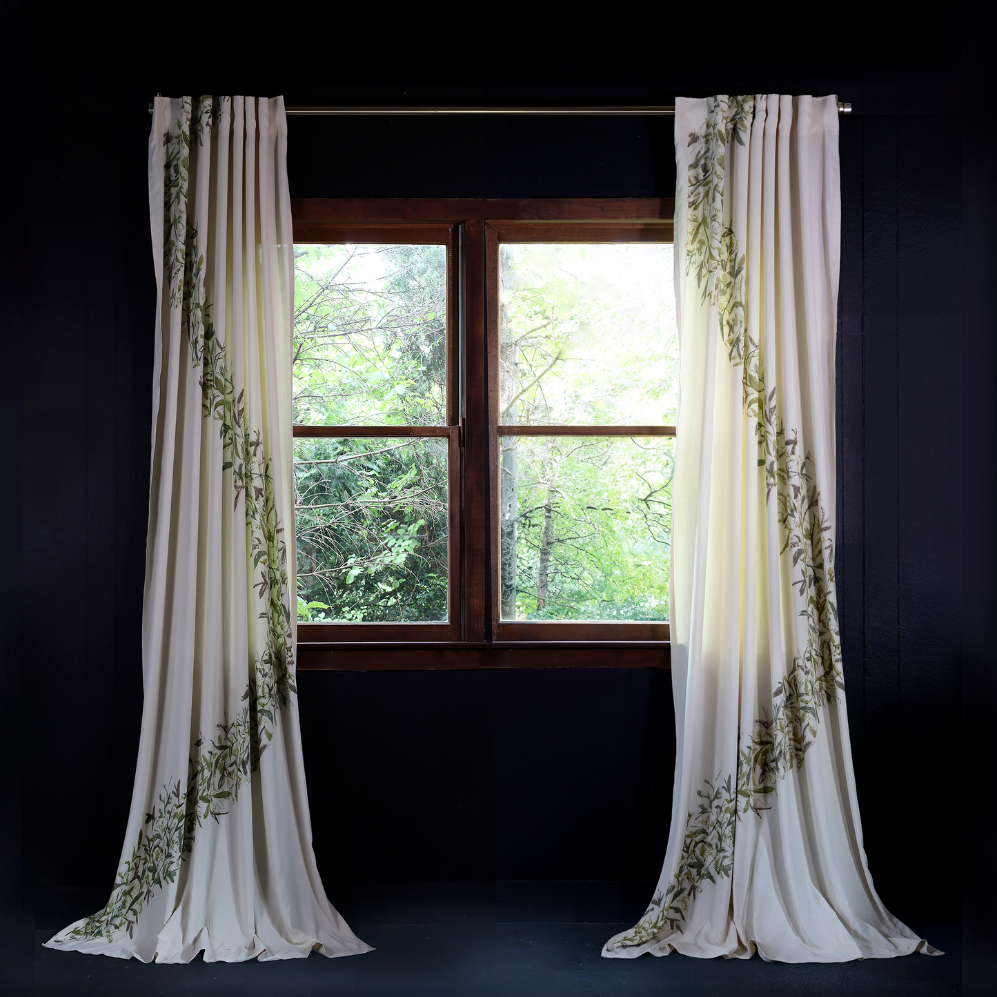 Two Serpentine Vine Curtains