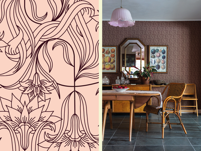 Petite Mirroring Marigolds wallpaper