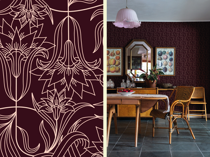 Petite Mirroring Marigolds wallpaper